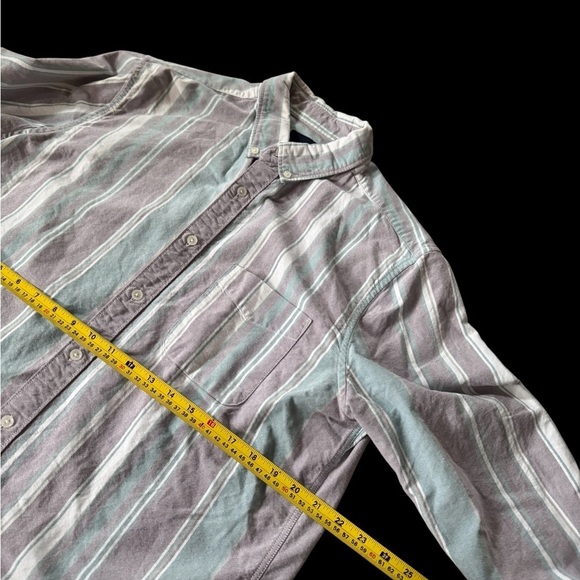 American Eagle Button Down Striped Shirt Men Size Large Tall - Picture 2 of 4